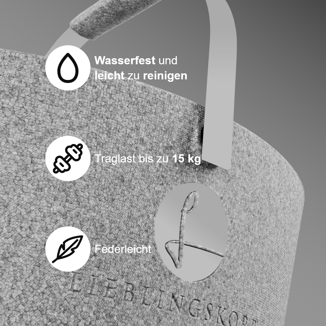 Lieblingskorb in edlem Silber Grey– stilvoll und zeitlos