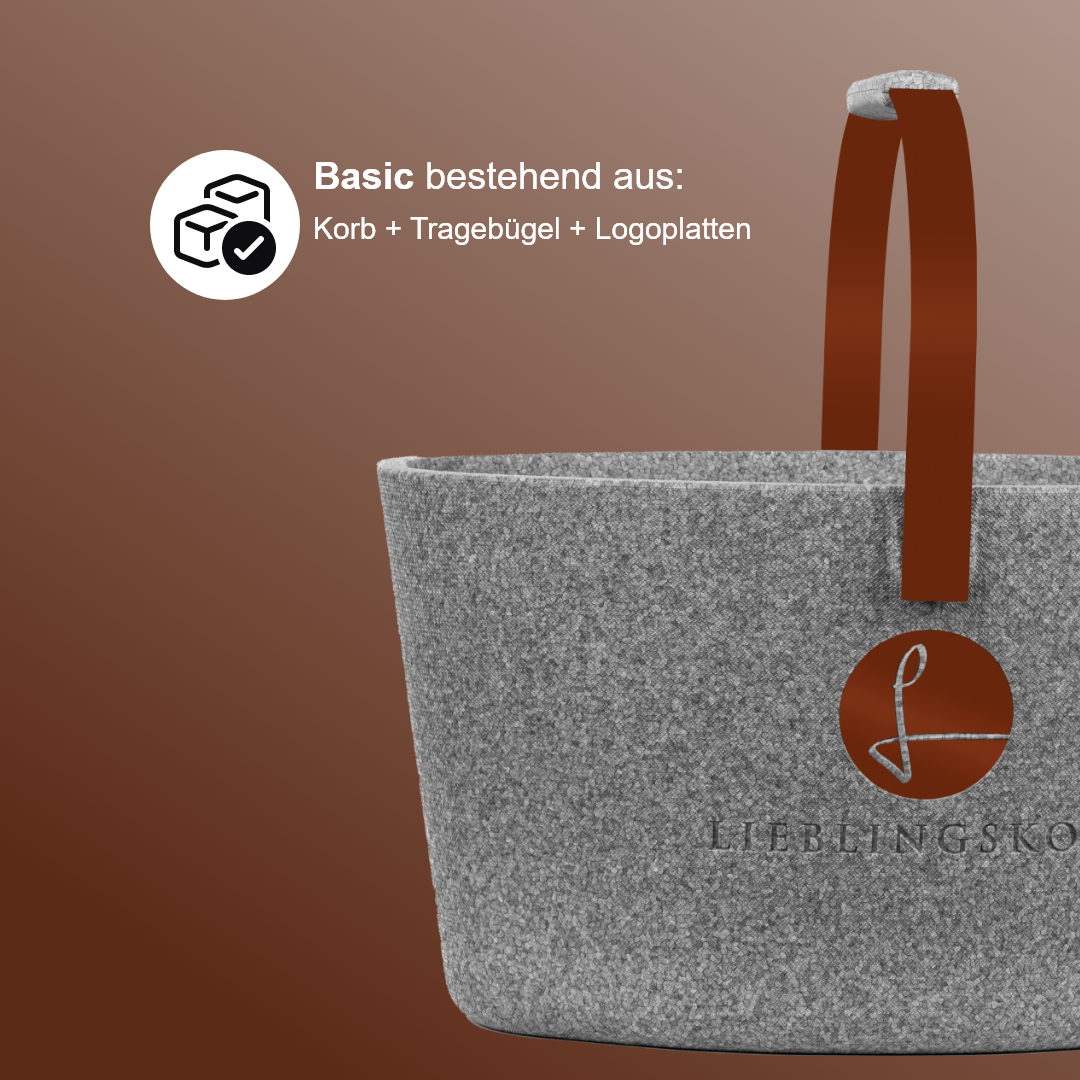 Lieblingskorb in Kupfer Grey, edle Farbe für stilvolle Organisation