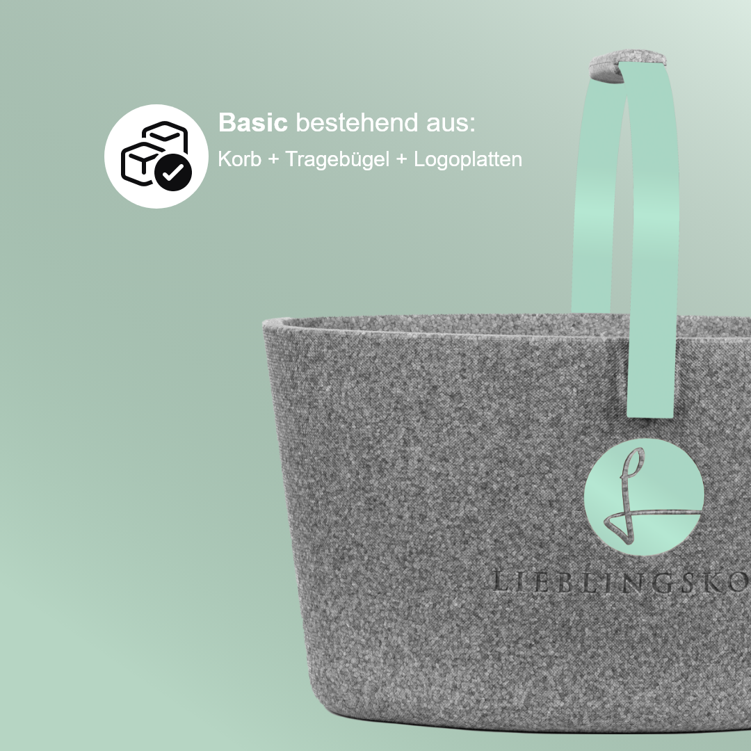 Lieblingskorb in Malve Grey, harmonische Farbe für nachhaltige Nutzung