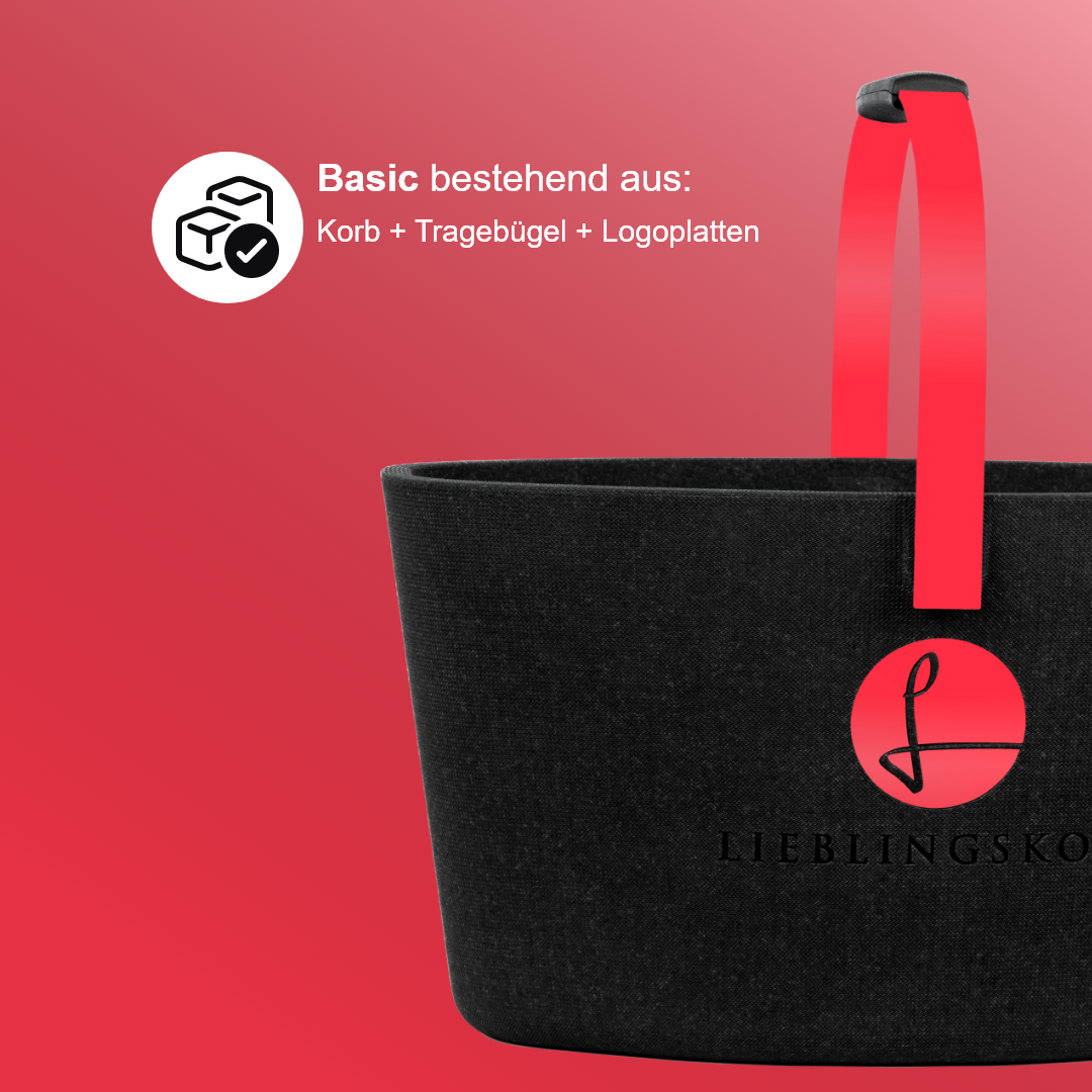 Lieblingskorb in zartem Rosé, eleganter Begleiter für Zuhause und unterwegs