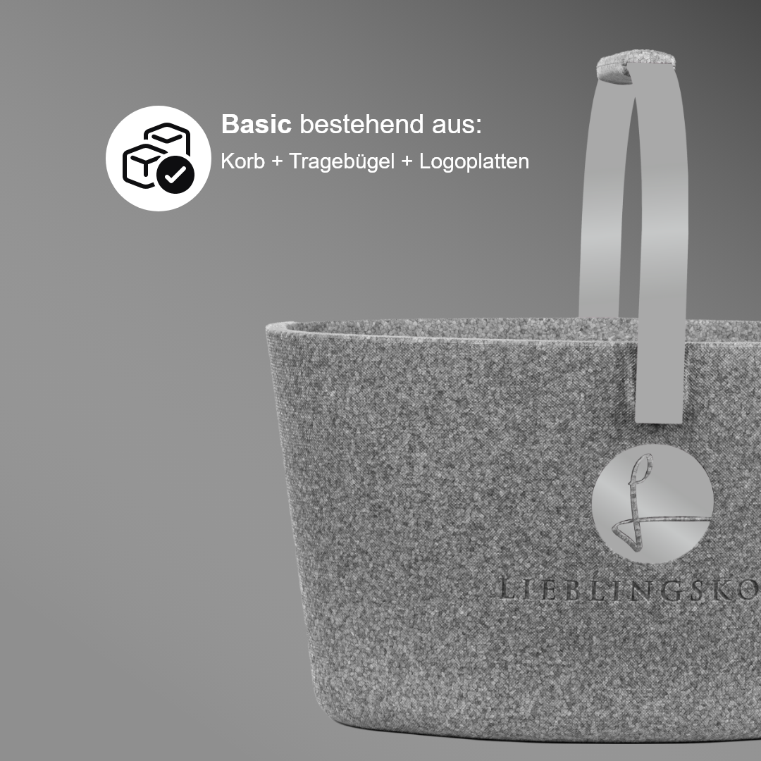 Lieblingskorb in edlem Silber Grey– stilvoll und zeitlos