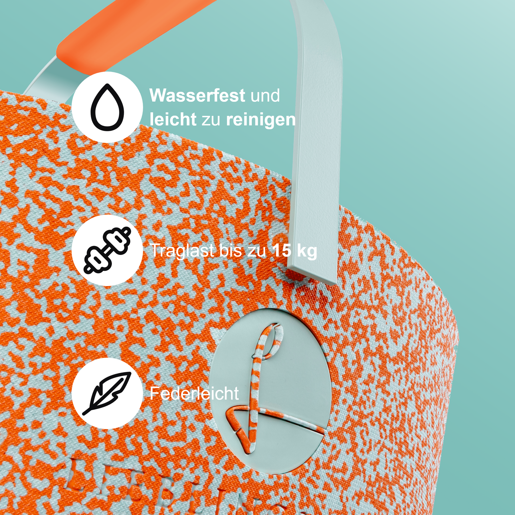 LIEBLINGSKORB Orange Spritz malve inklusive Deckel