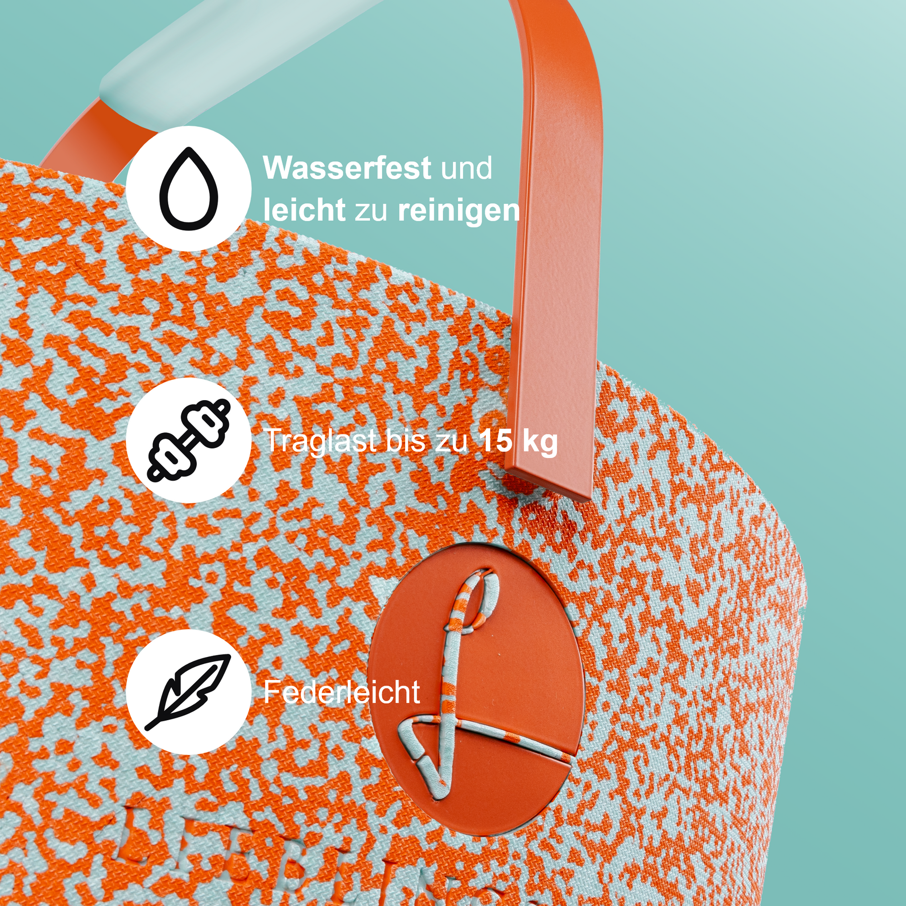 LIEBLINGSKORB Orange Spritz lachsorange inklusive Deckel