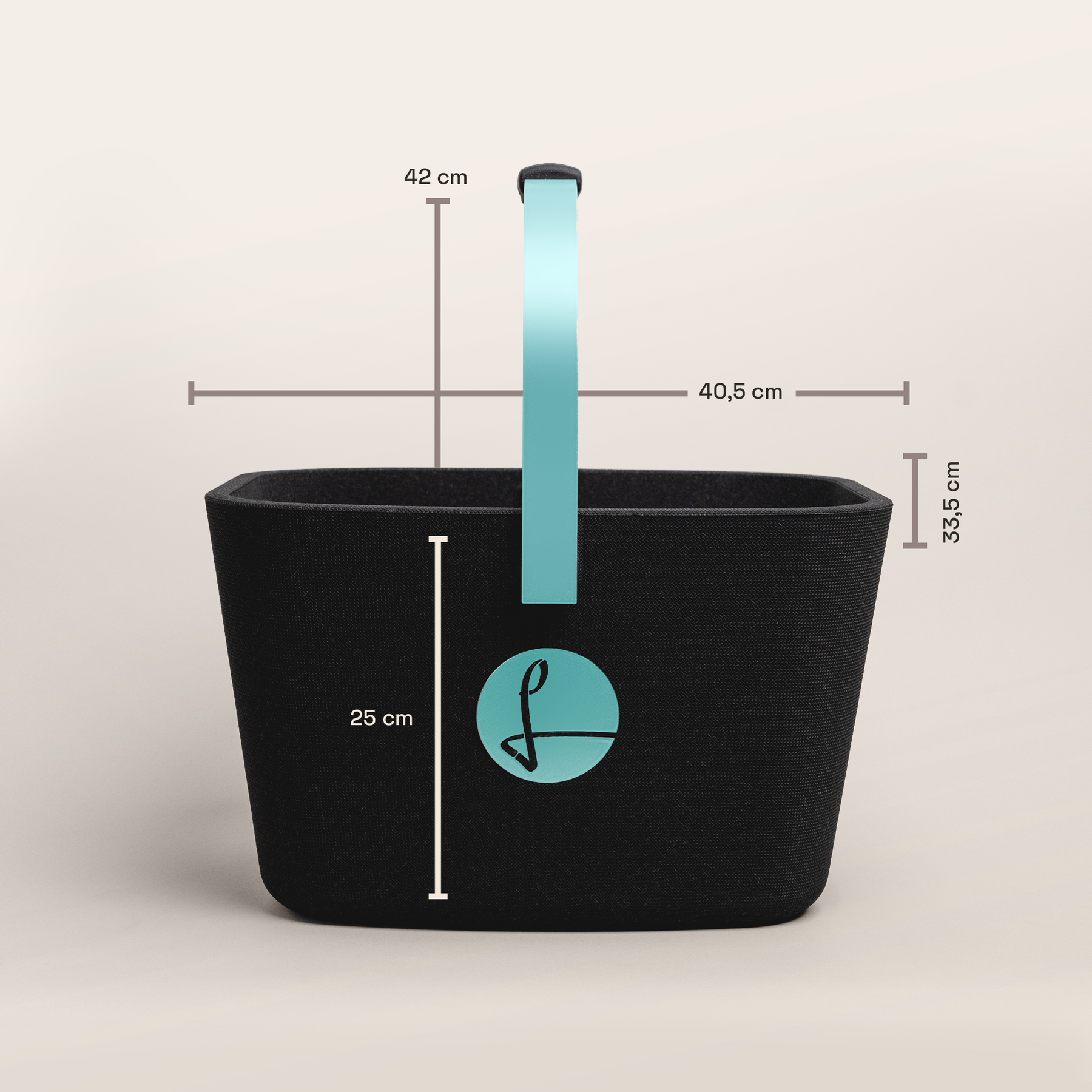LIEBLINGSKORB Black Edge türkis
