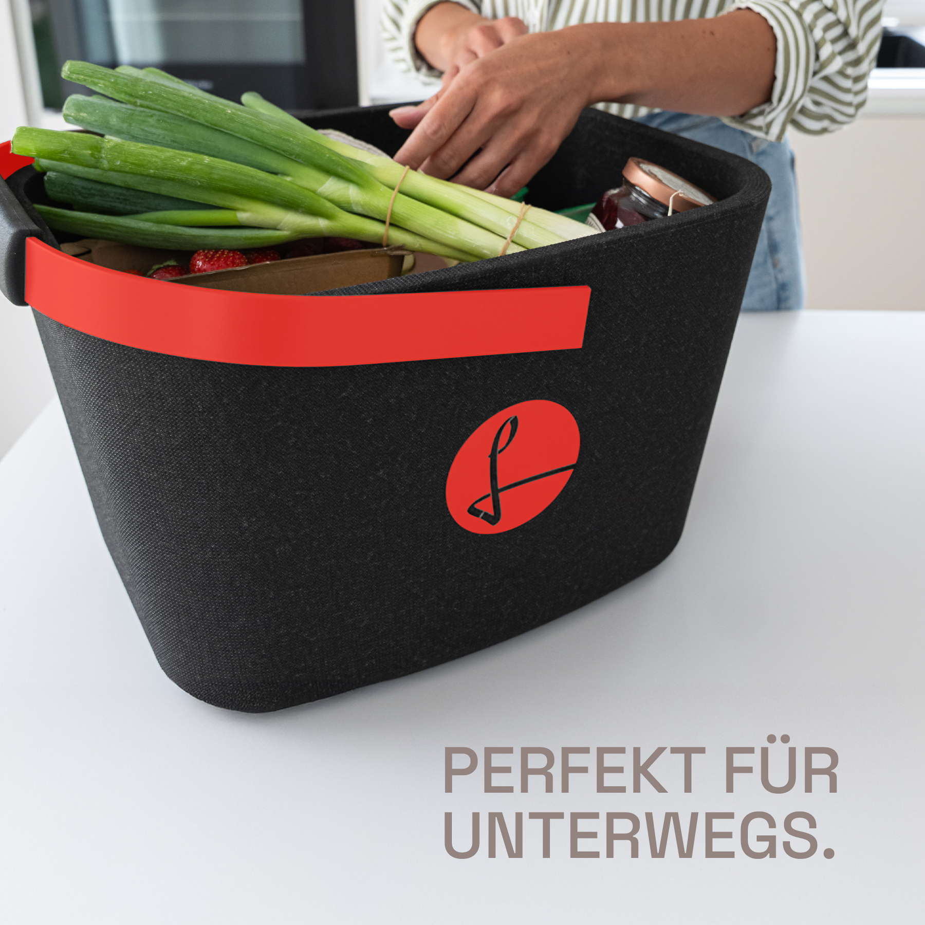 LIEBLINGSKORB Black Edge strawberry red