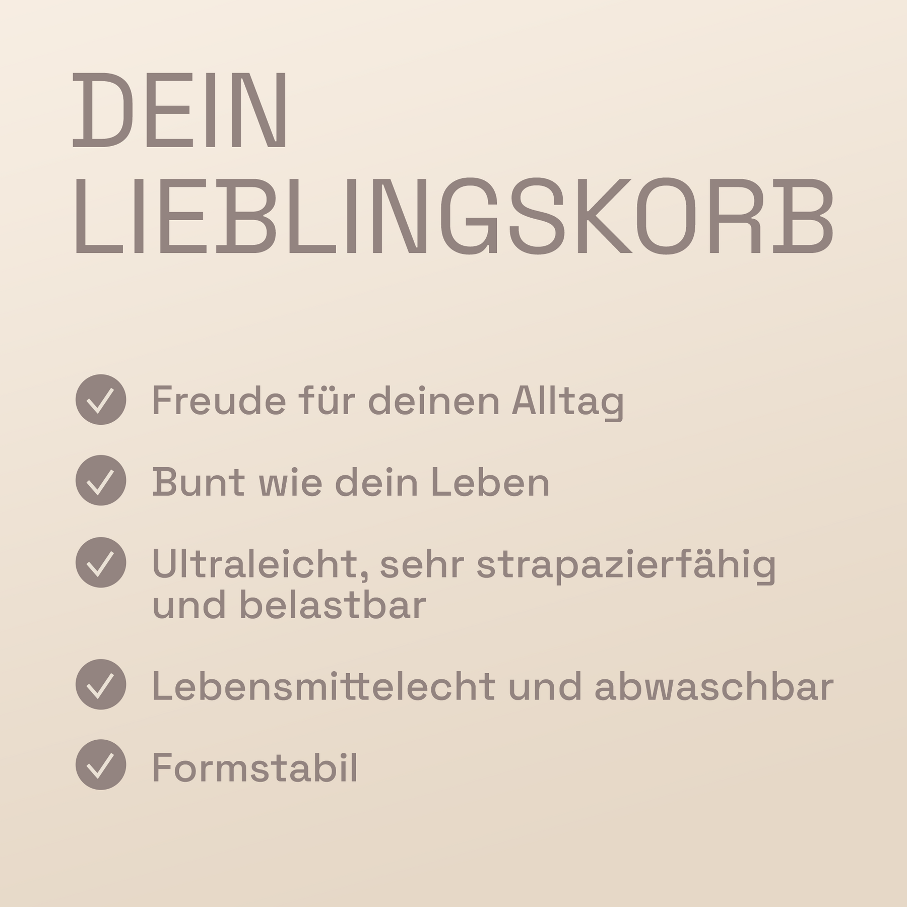 LIEBLINGSKORB Black Edge champagner
