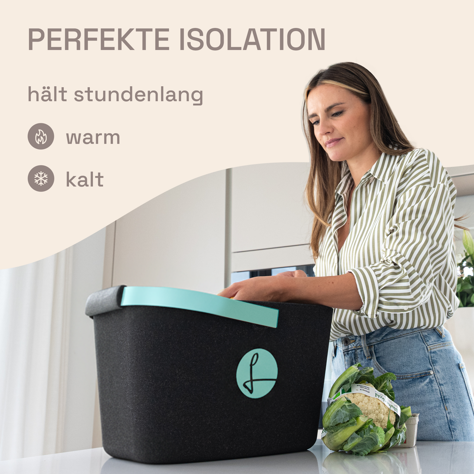 LIEBLINGSKORB Black Edge türkis