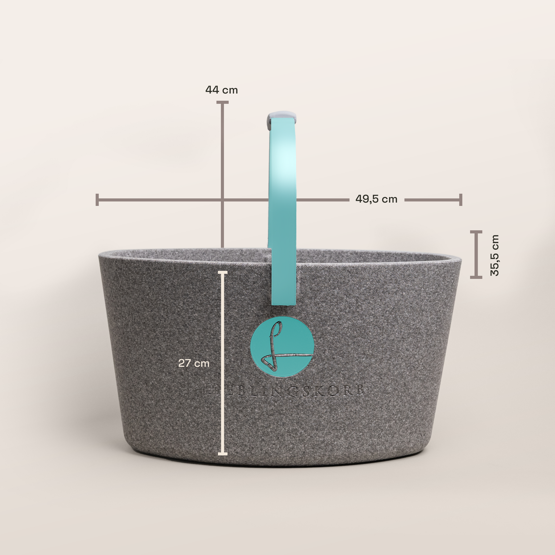 LIEBLINGSKORB Basic silver grey türkis