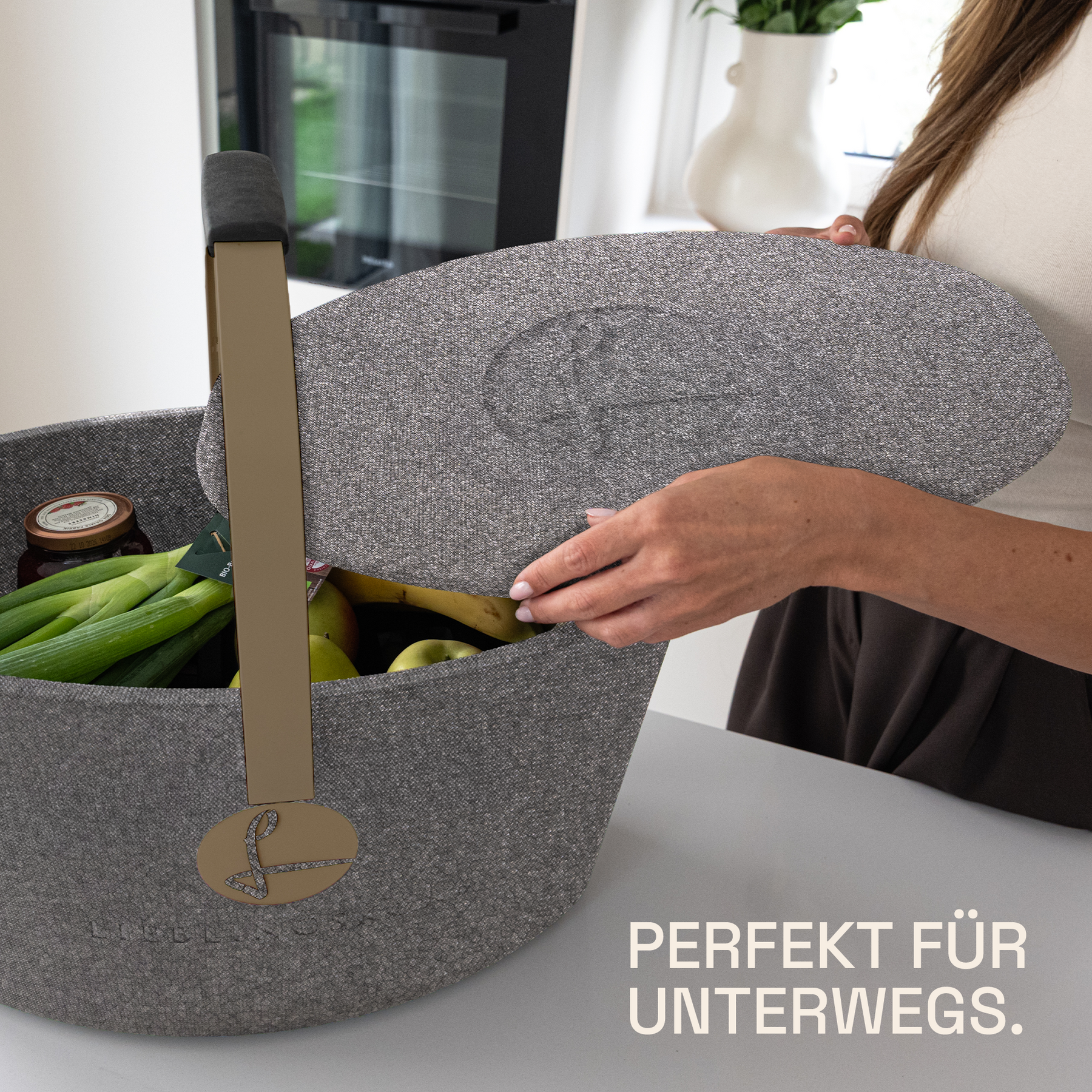 LIEBLINGSKORB Basic silver grey champagner