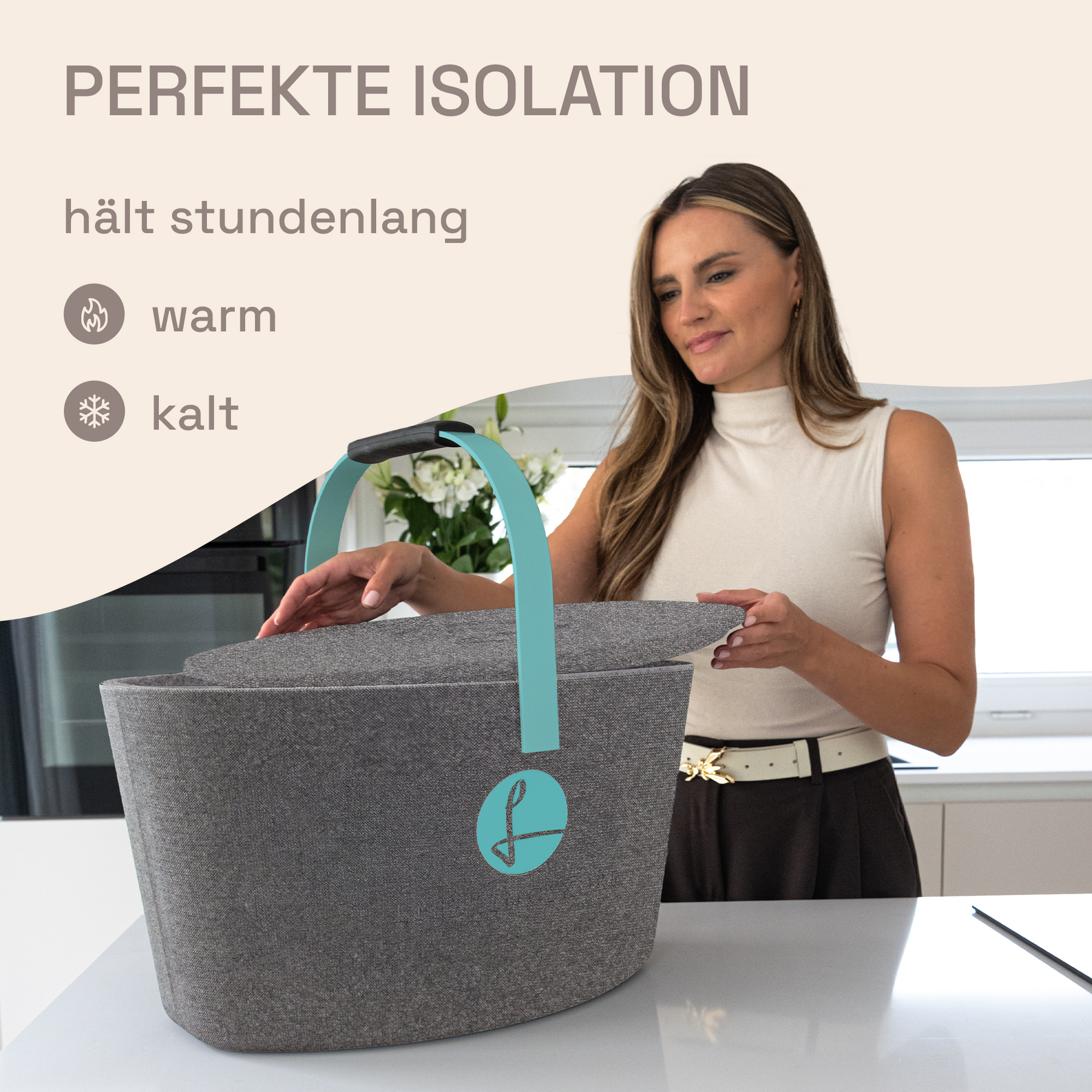 LIEBLINGSKORB Basic silver grey türkis