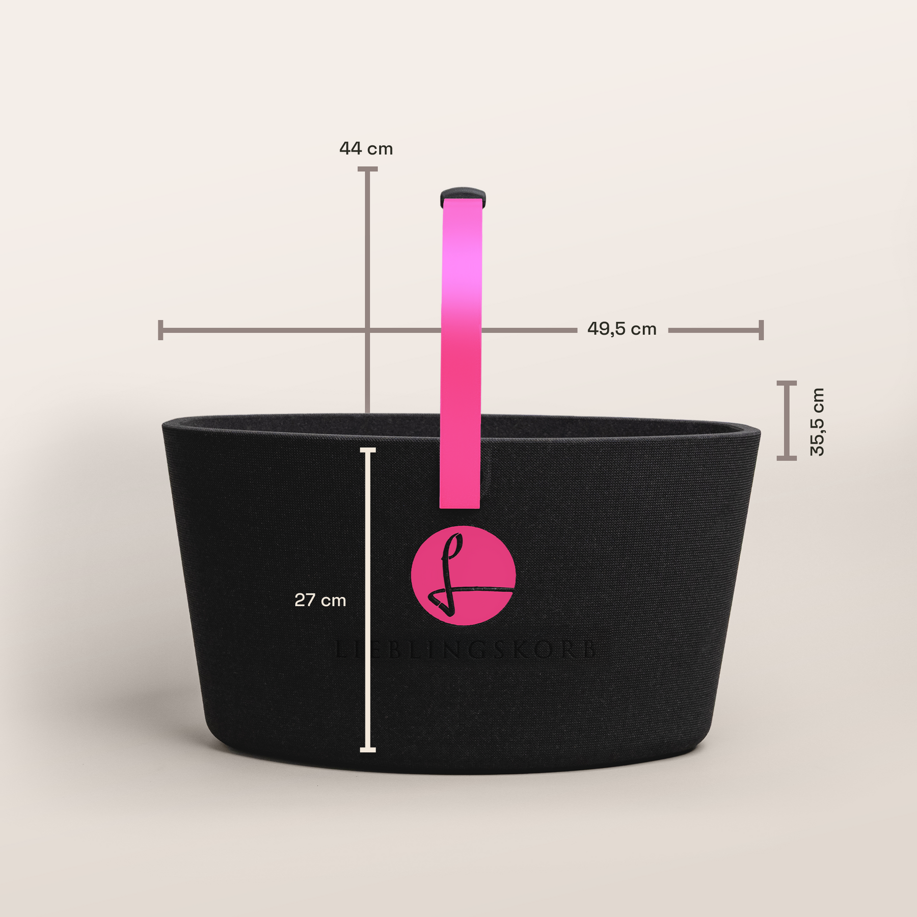 LIEBLINGSKORB Basic deep black magenta