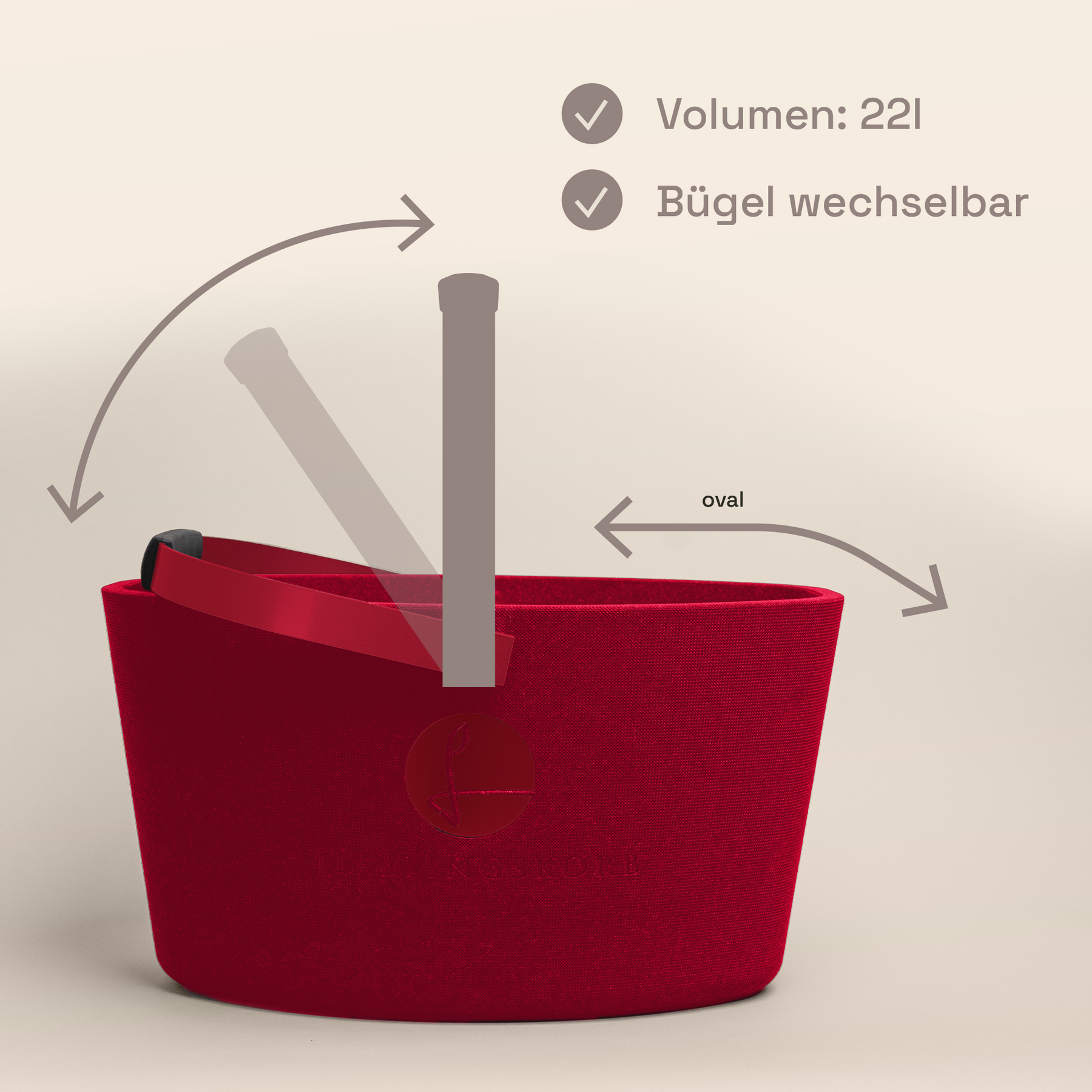 LIEBLINGSKORB Red Original weinrot