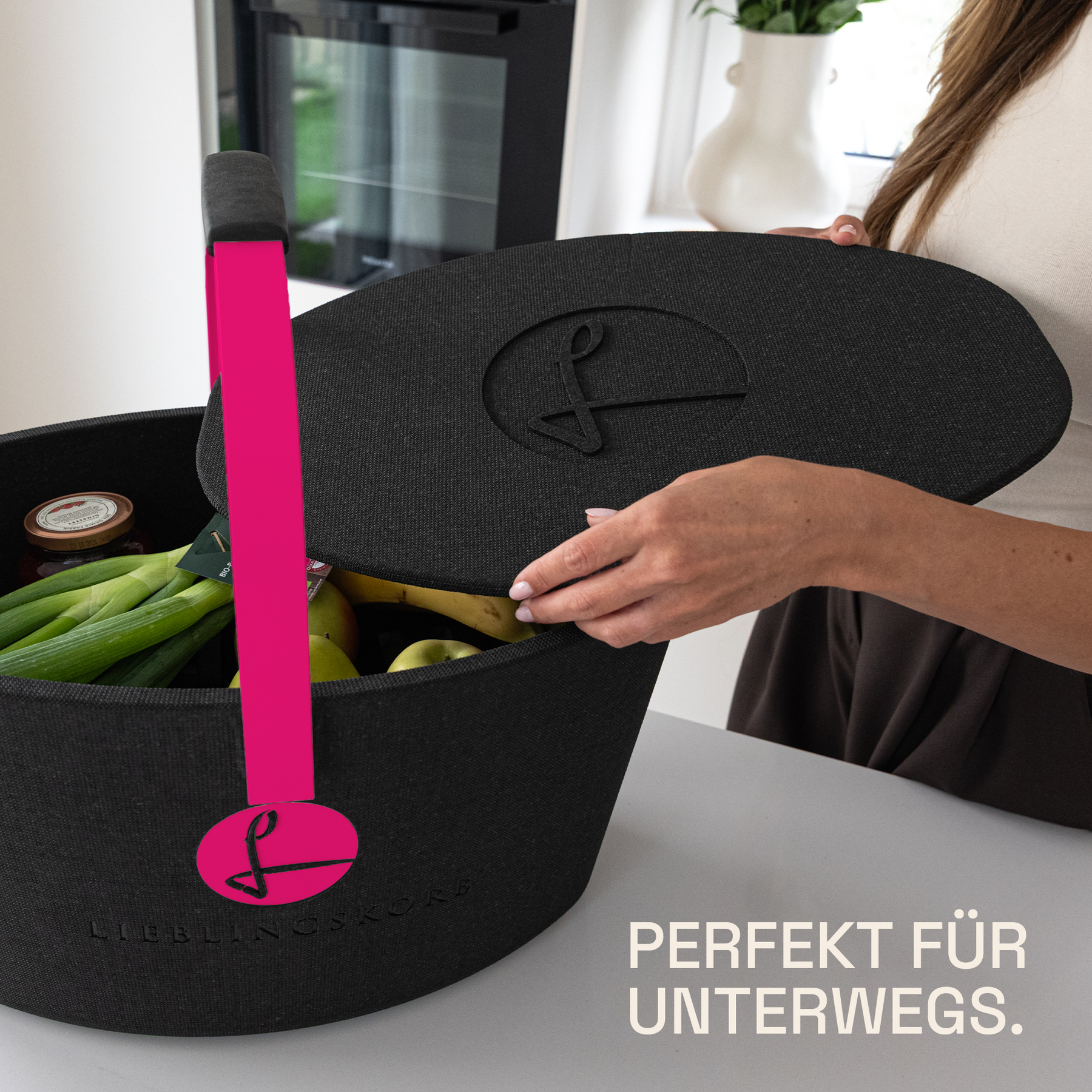 LIEBLINGSKORB Basic deep black magenta