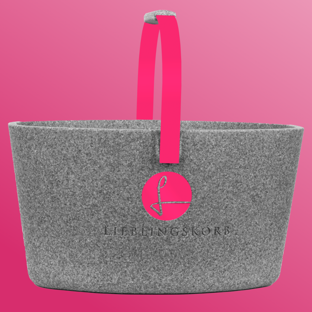 Lieblingskorb in kräftigem Magenta Grey, auffälliger Style trifft Funktion