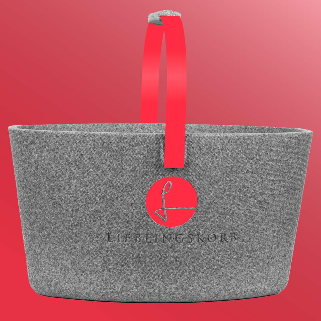 Lieblingskorb in zartem Rosé Grey, eleganter Begleiter für Zuhause und unterwegs
