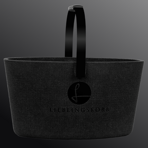 Lieblingskorb in Tiefschwarz, minimalistisches Design mit nachhaltigem Anspruch