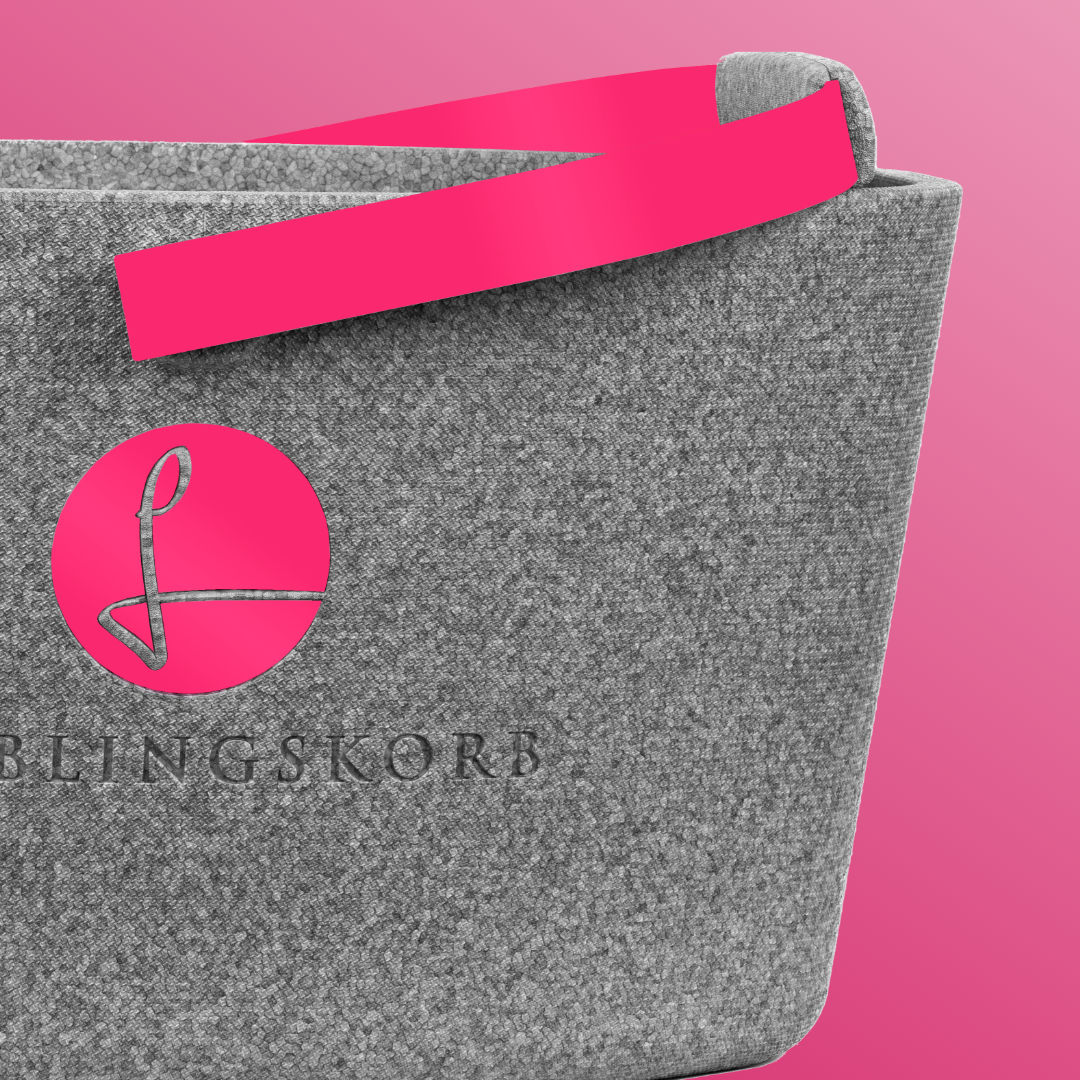 Lieblingskorb in kräftigem Magenta Grey, auffälliger Style trifft Funktion