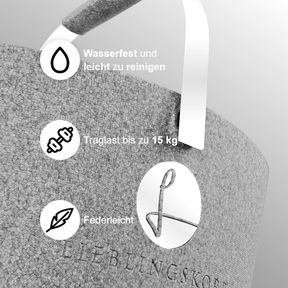 Lieblingskorb in Reinweiß Grey, cleanes Design mit Funktionalität für jeden Tag