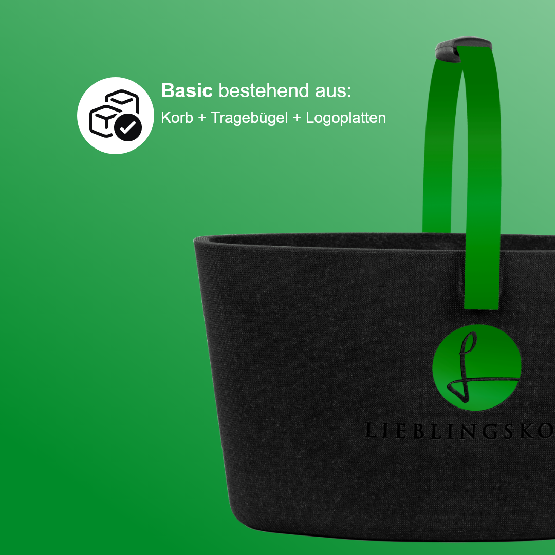 Leichter Lieblingskorb in grasgrüner Farbe 