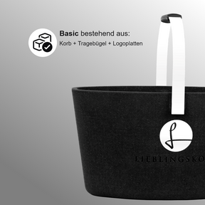 Lieblingskorb in Reinweiß, cleanes Design mit Funktionalität für jeden Tag