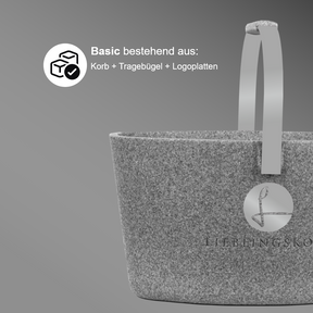 Lieblingskorb in edlem Silber Grey– stilvoll und zeitlos