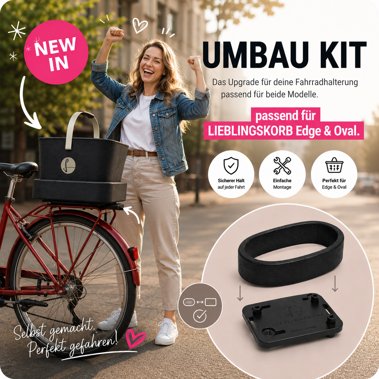 Umbau Kit Fahrradhalterung deep black