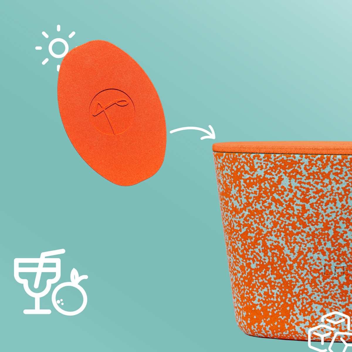 LIEBLINGSKORB Deckel orange