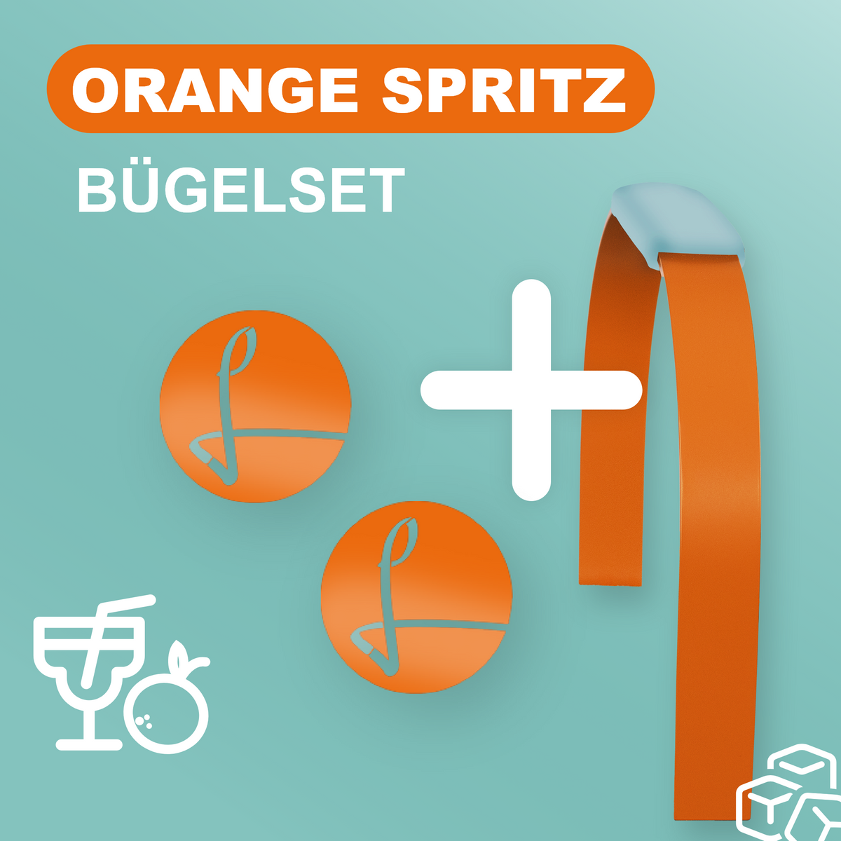 LIEBLINGSKORB Bügelset ocean lachsorange
