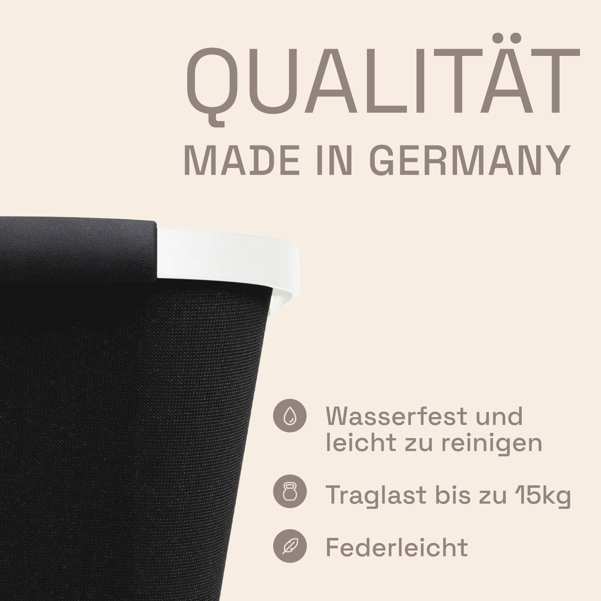 LIEBLINGSKORB® Black Edge reinweiß