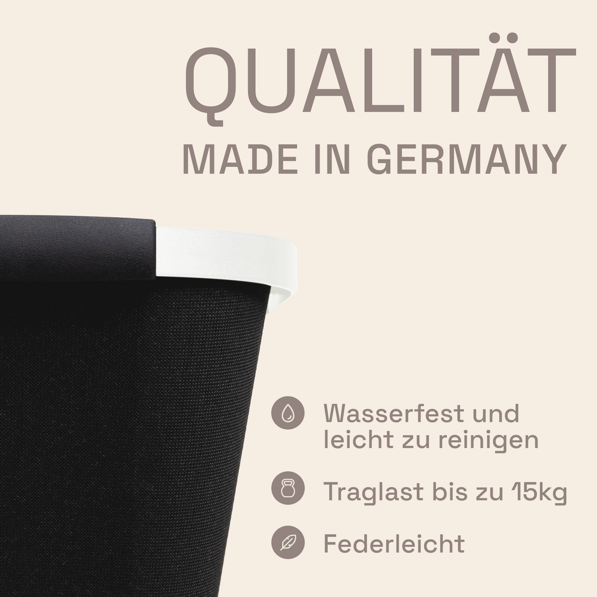 LIEBLINGSKORB Black Edge reinweiß