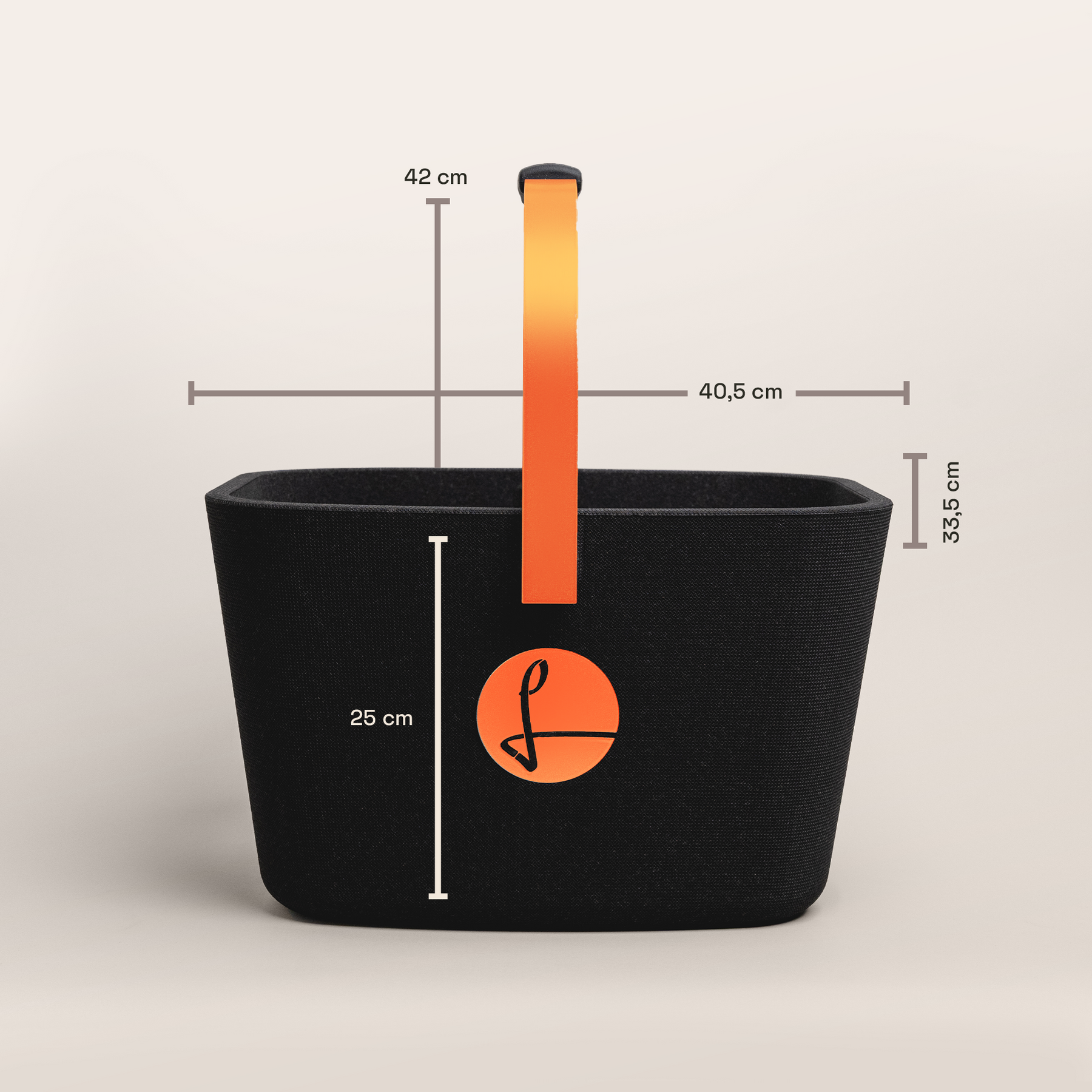 LIEBLINGSKORB Black Edge lachsorange