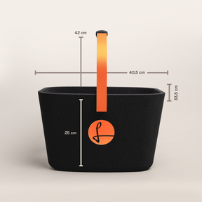 LIEBLINGSKORB Black Edge lachsorange