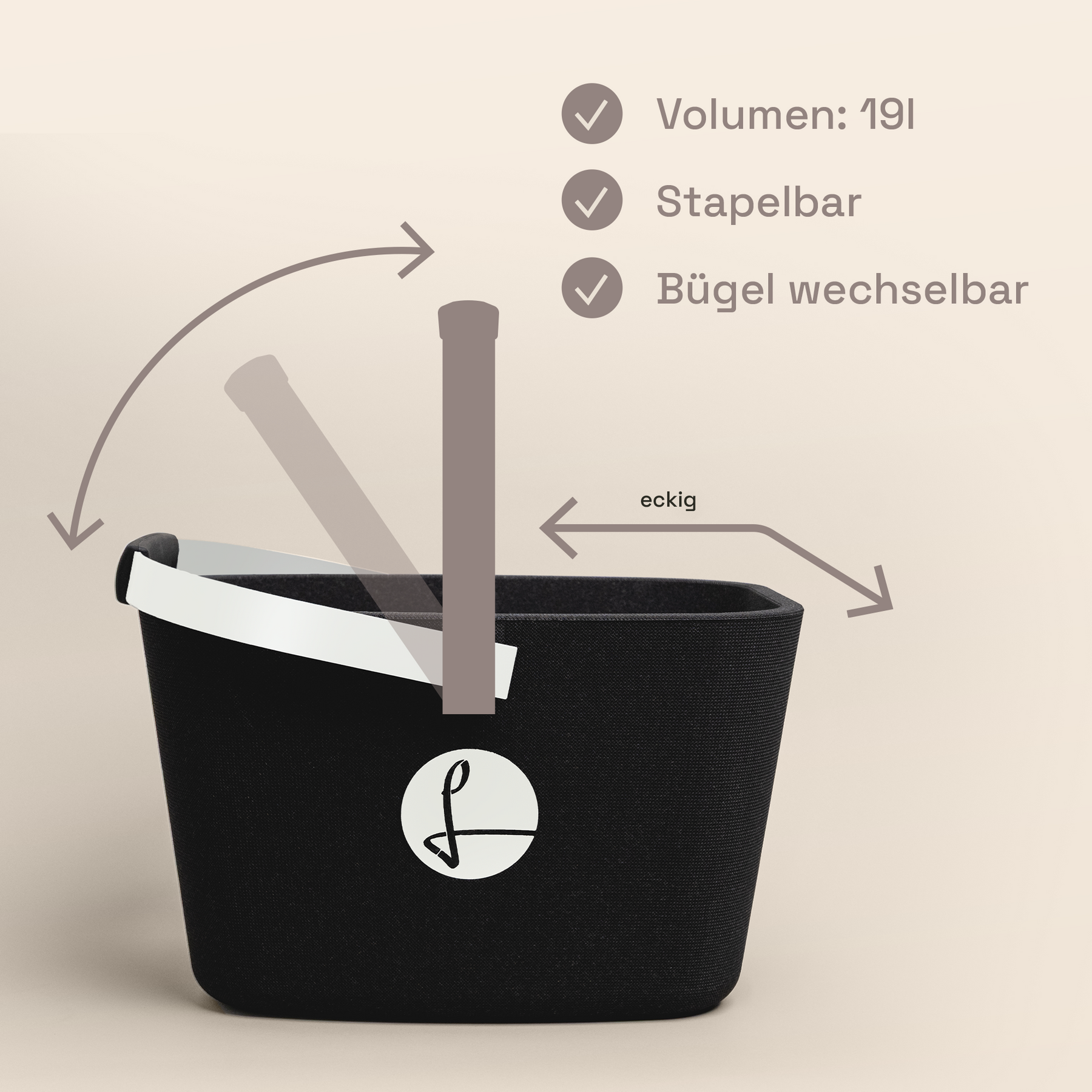 LIEBLINGSKORB Black Edge reinweiß