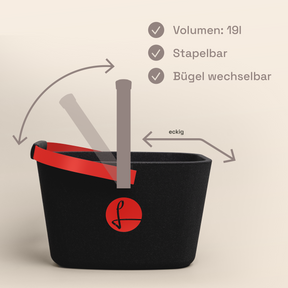 LIEBLINGSKORB Black Edge strawberry red