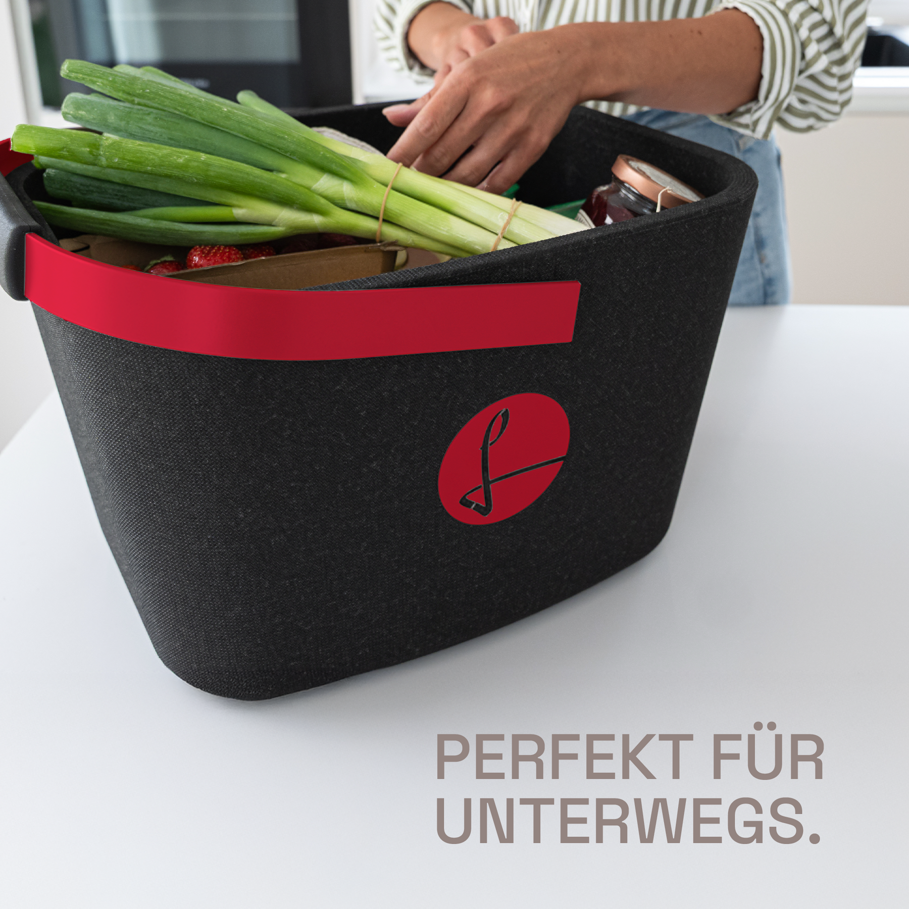 LIEBLINGSKORB Black Edge weinrot