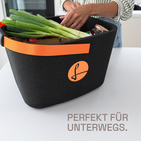 LIEBLINGSKORB Black Edge lachsorange