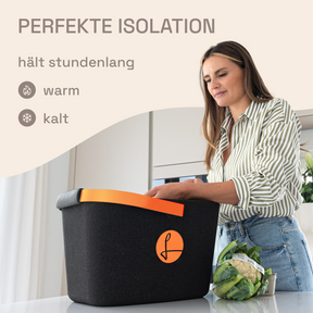 LIEBLINGSKORB Black Edge lachsorange