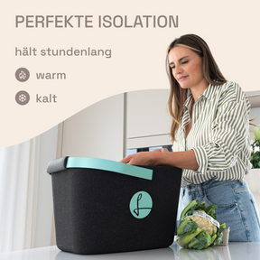 LIEBLINGSKORB Black Edge türkis