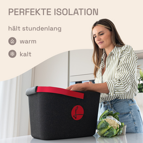 LIEBLINGSKORB Black Edge weinrot