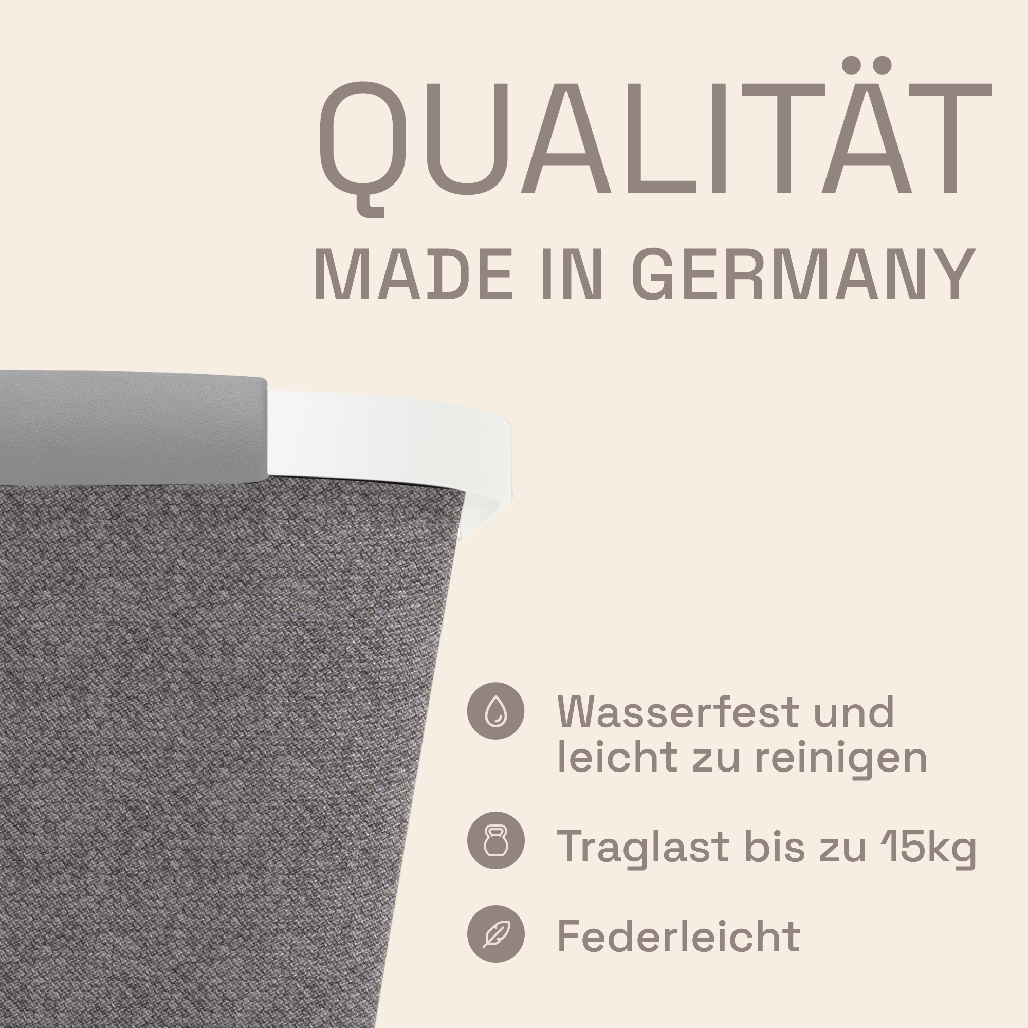 LIEBLINGSKORB® Grey Edge reinweiß