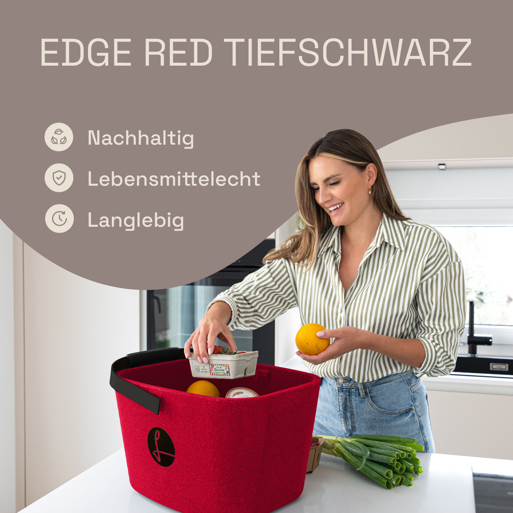 LIEBLINGSKORB Red Edge tiefschwarz