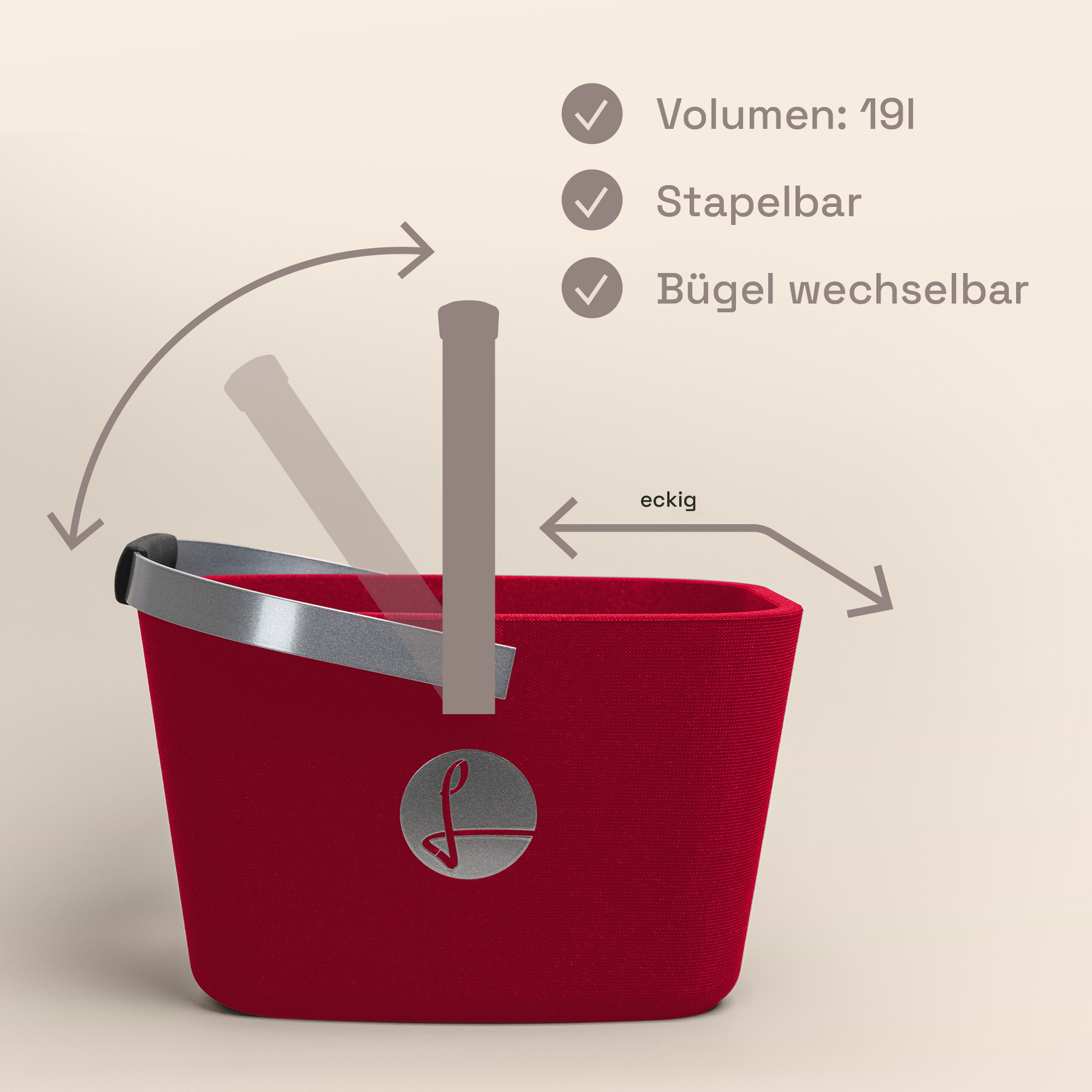 LIEBLINGSKORB Red Edge silber