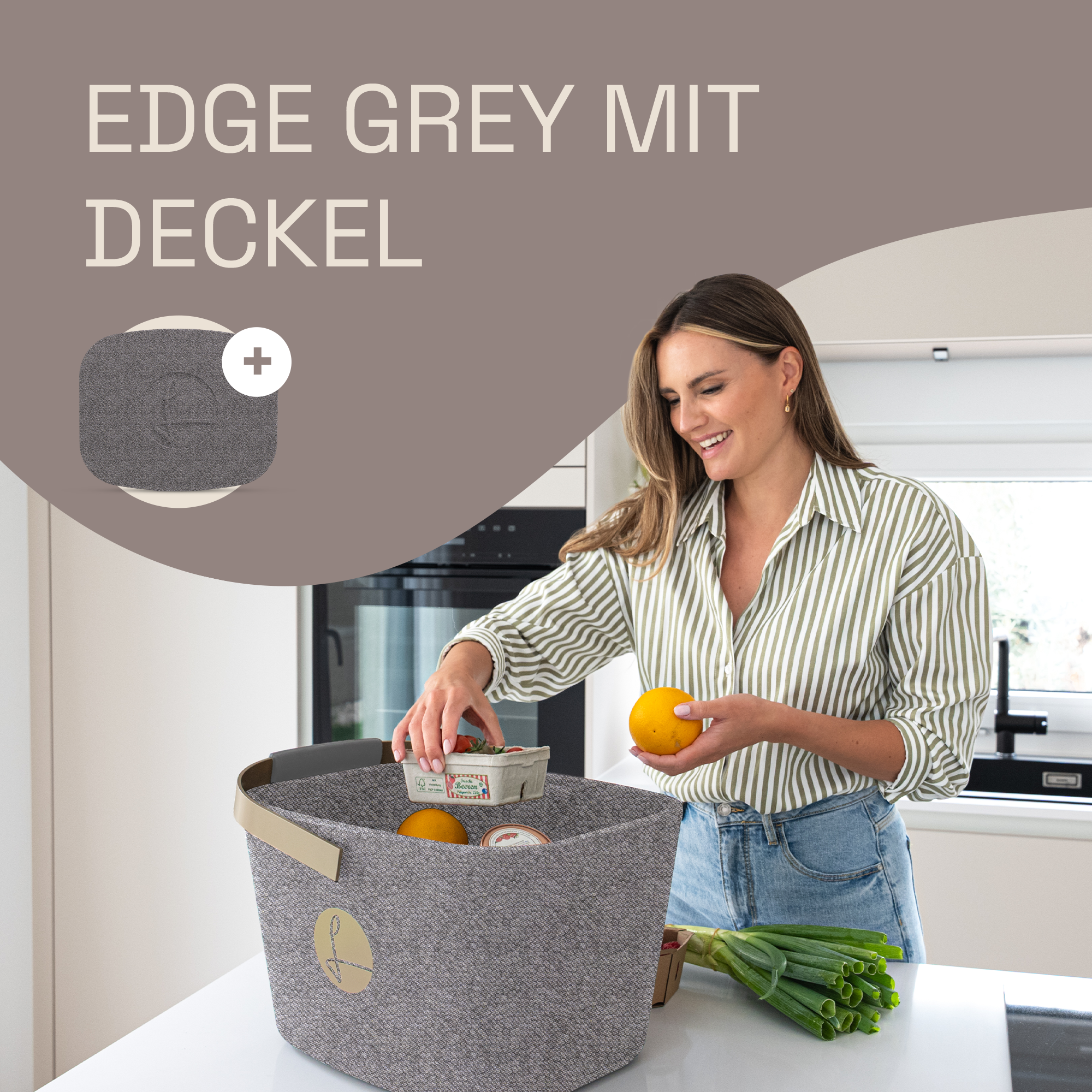 LIEBLINGSKORB® EDGE BUNDLE GREY. Deckel inklusive
