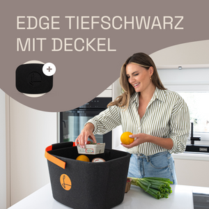Black Edge + Deckel lachsorange