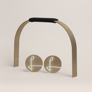 Bügelset deep black champagner