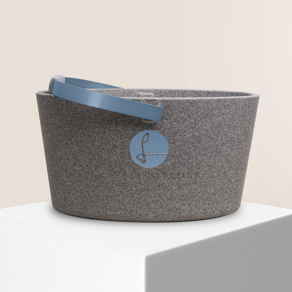 Silver Grey Oval Bügel Nordic Blue