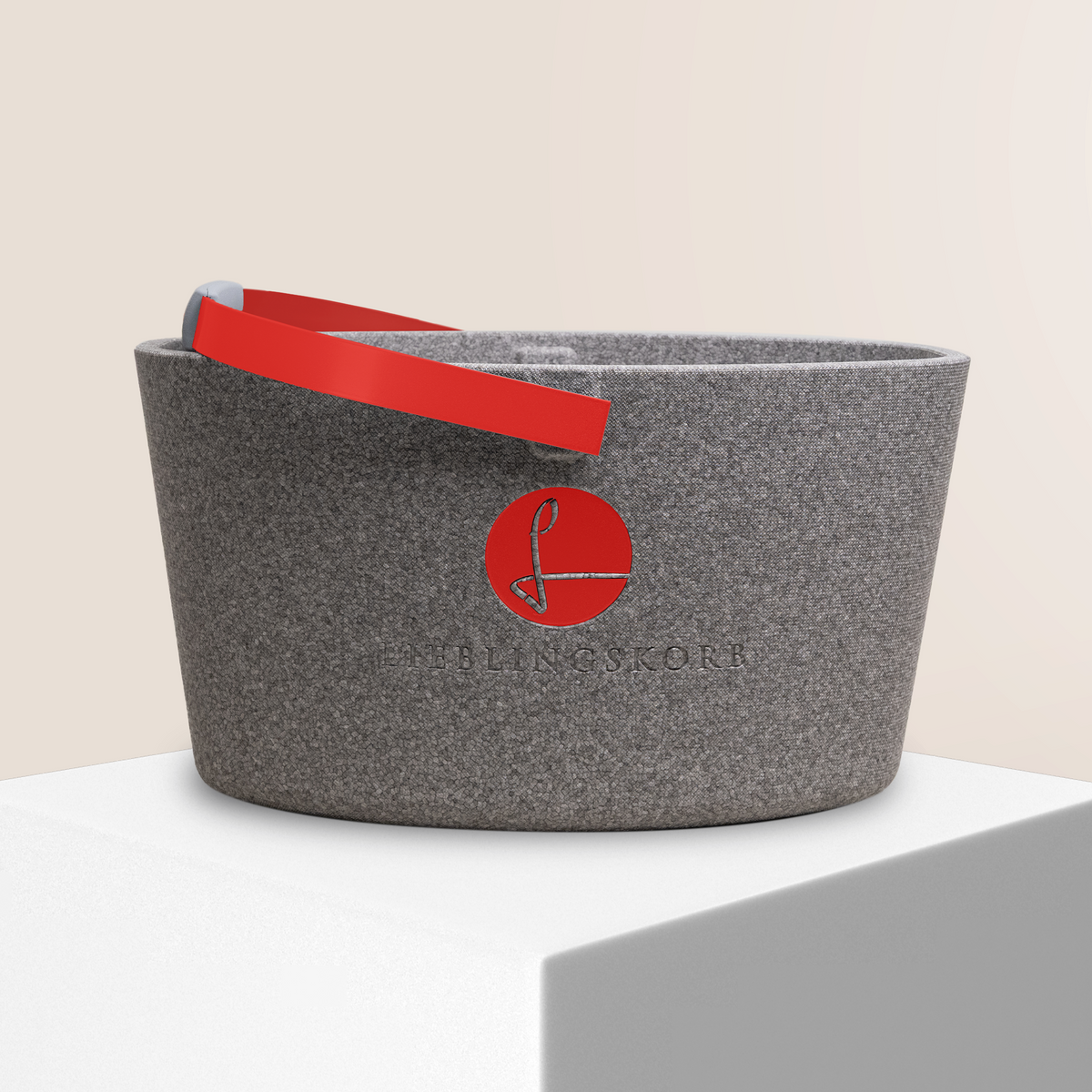 LIEBLINGSKORB Basic silver grey strawberry red