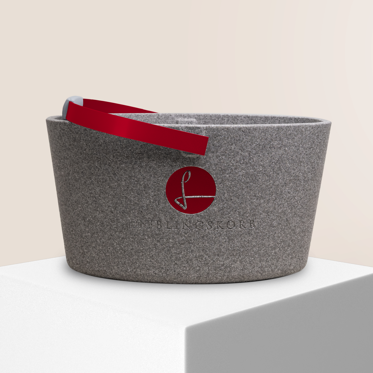 LIEBLINGSKORB Basic silver grey weinrot