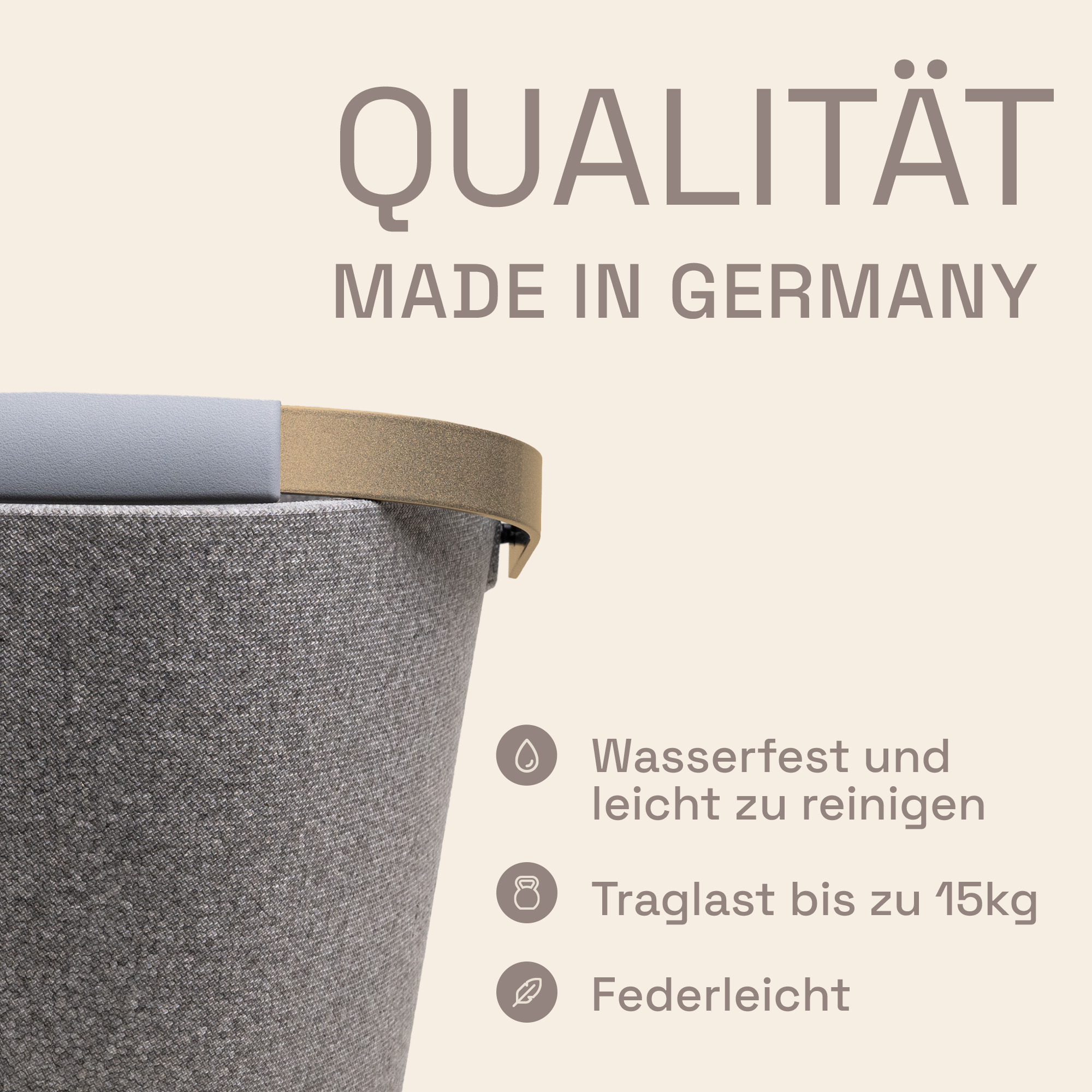 LIEBLINGSKORB® Basic silver grey champagner