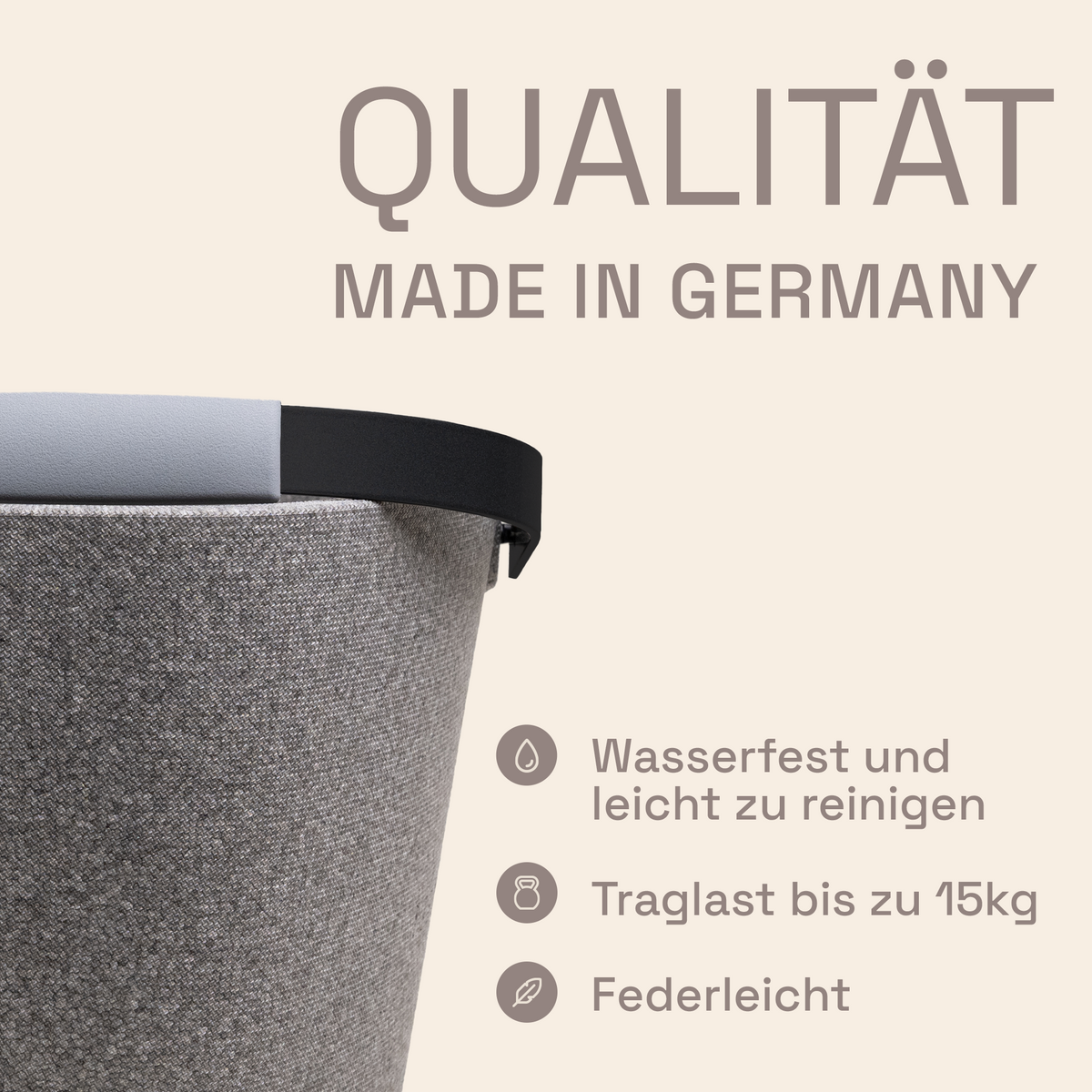 LIEBLINGSKORB Basic silver grey tiefschwarz